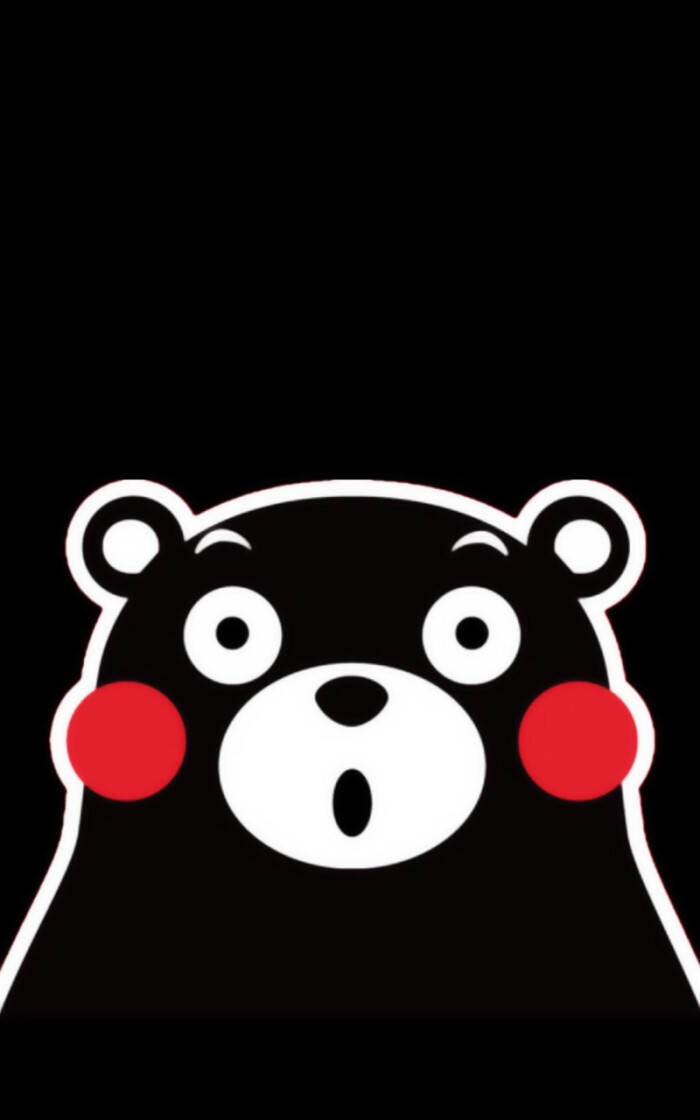 黑色 熊本熊 萌 壁纸