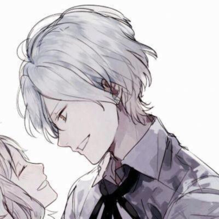 动漫二次元情侣男女头像 小清新