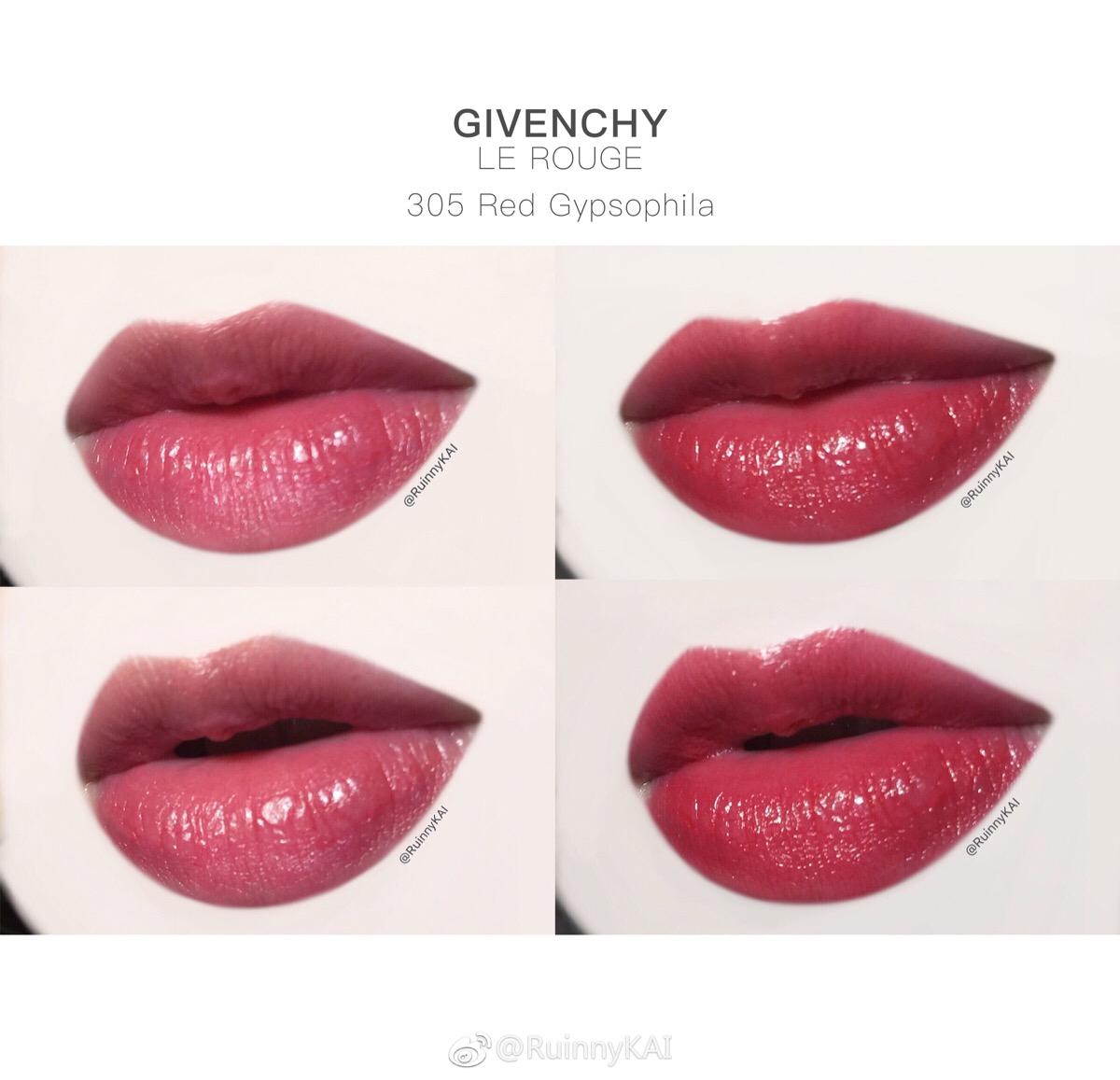 纪梵希givenchy le rouge 305号red gypsophila