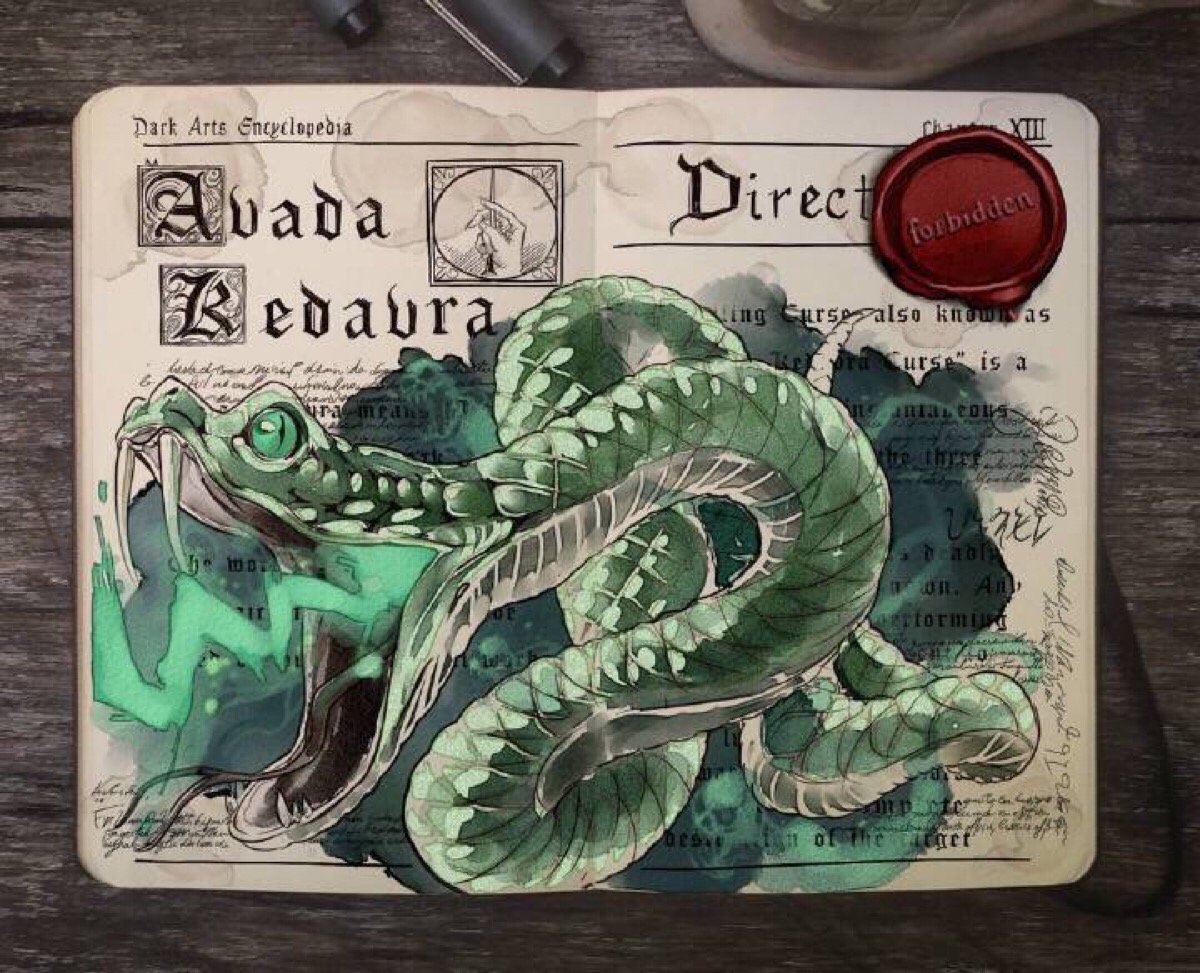 哈利波特 手绘插画