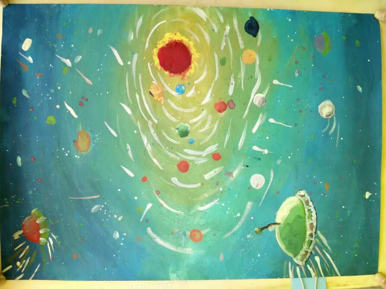 宇宙简笔画 星系彩色图片