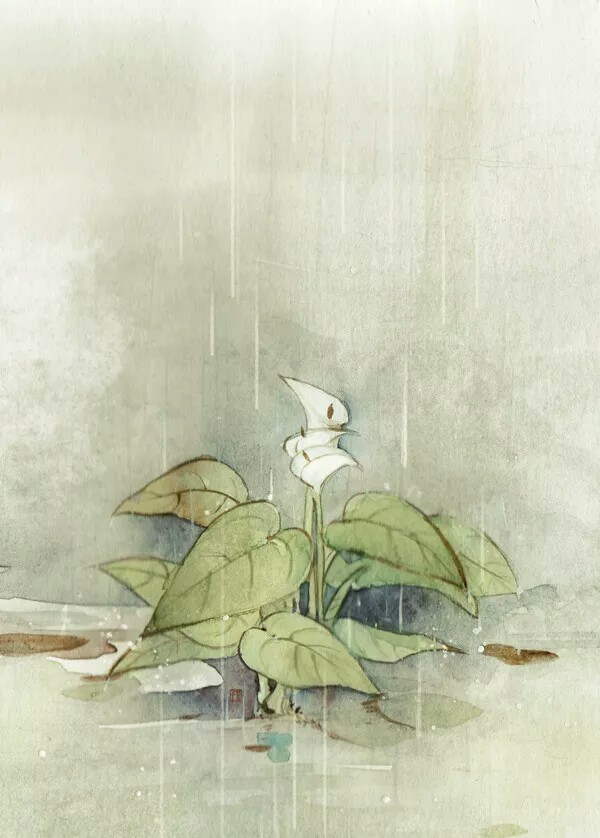 花 插画 风景 人物 森系 手绘 水彩 涂鸦 星空 唯美 意境 背景 二次元