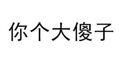 你个大傻子——by普洱(文字表情包 关于斗图)