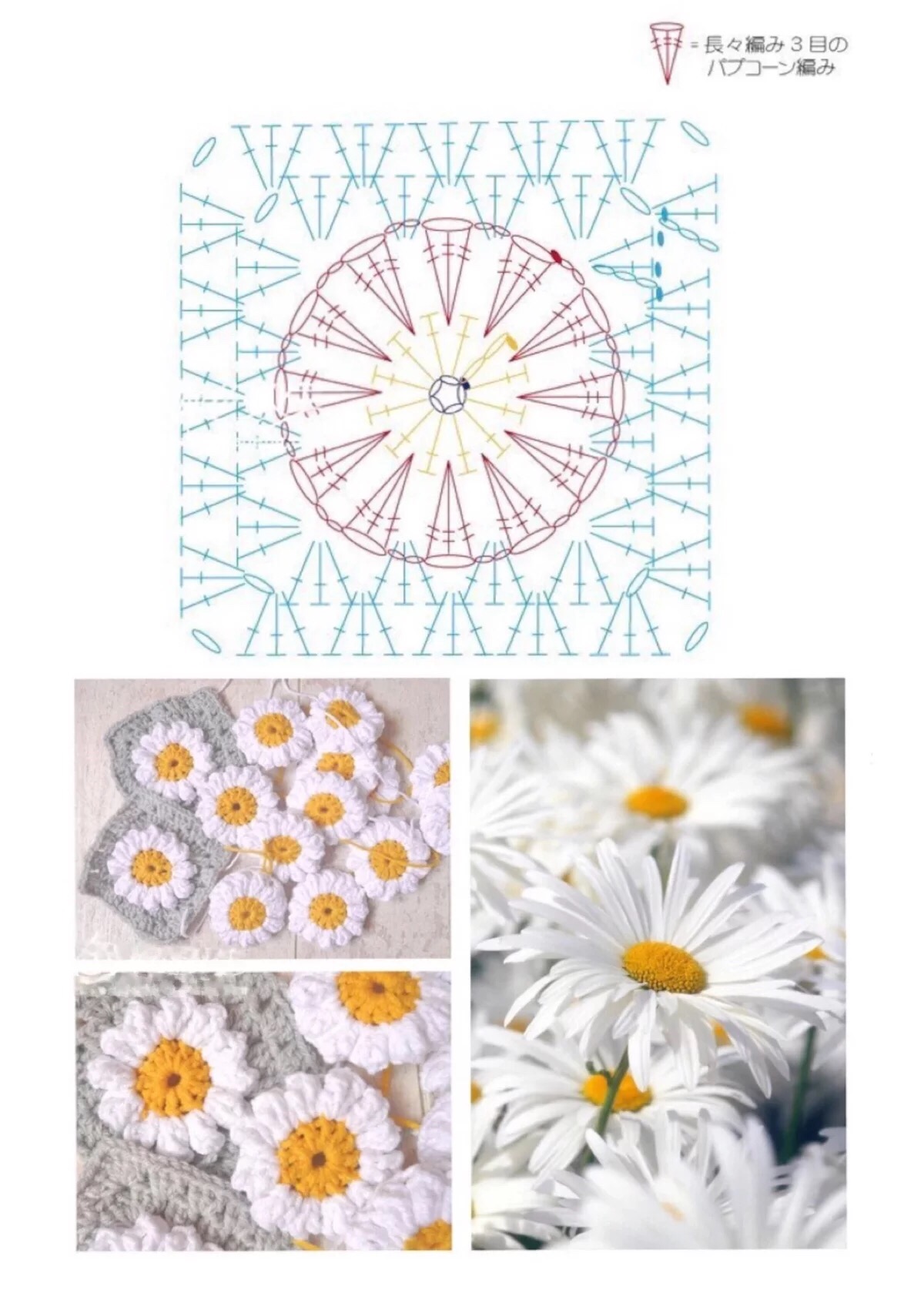 小雏菊的织法图解图片