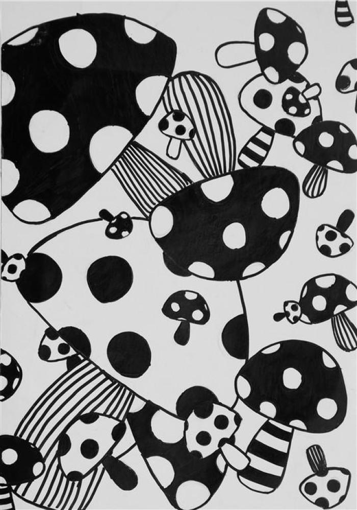 黑白的装饰画,比较适合小孩子,当然要按照实力来筛选.