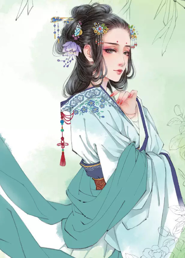 手绘教程 古风美女