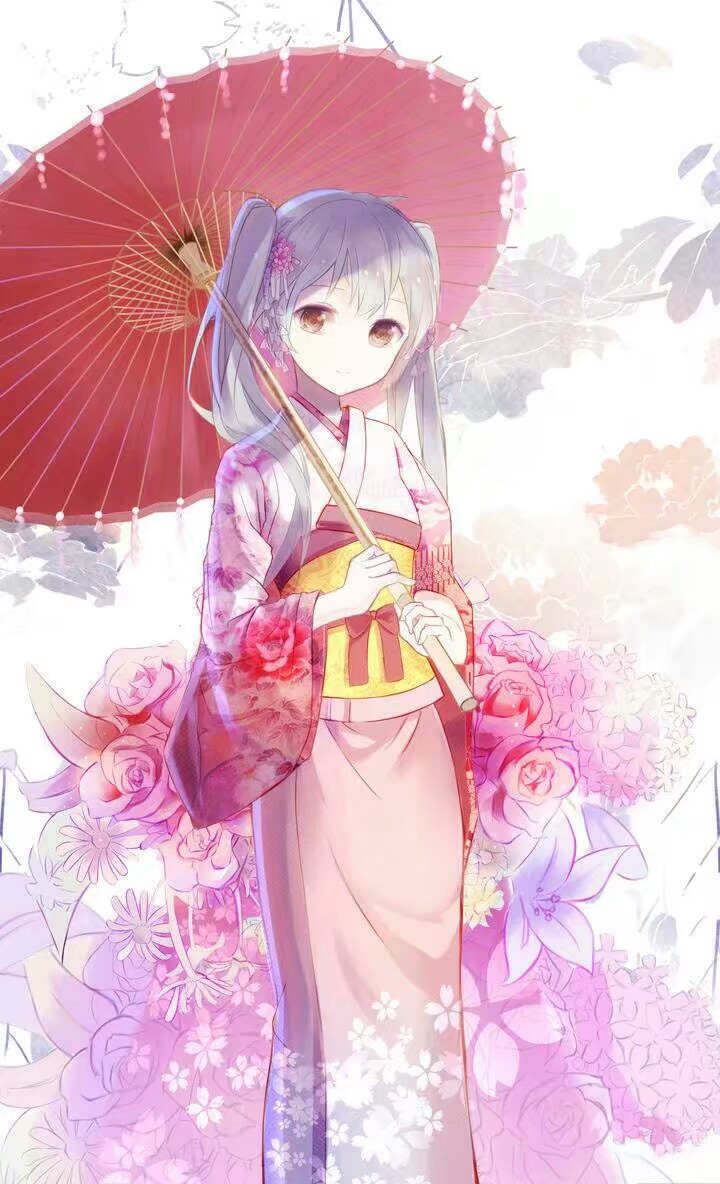 蔷薇花壁纸二次元动漫