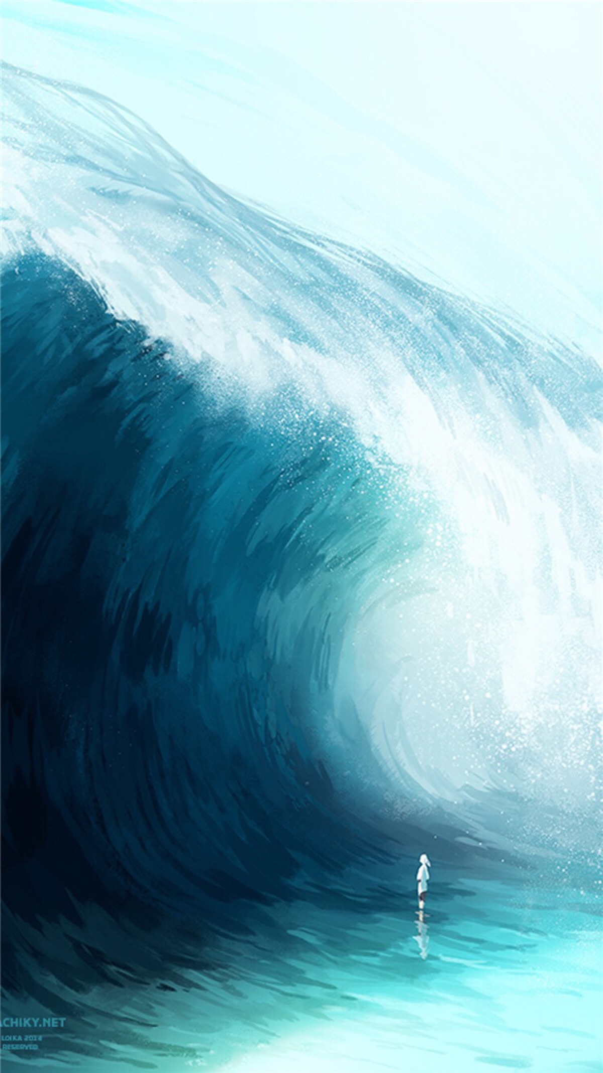 日式海浪壁纸 竖屏图片