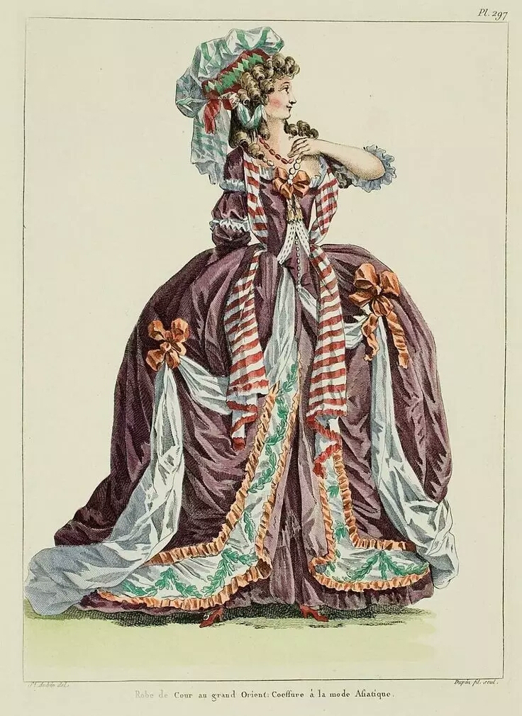 18世纪的欧洲宫廷服装艺术手稿