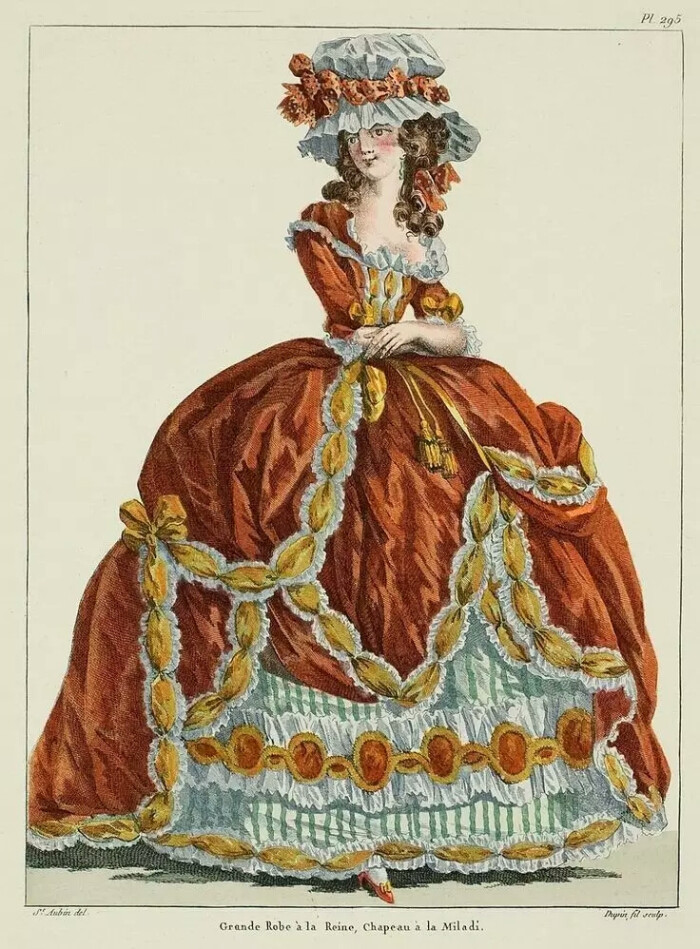 18世纪的欧洲宫廷服装艺术手稿