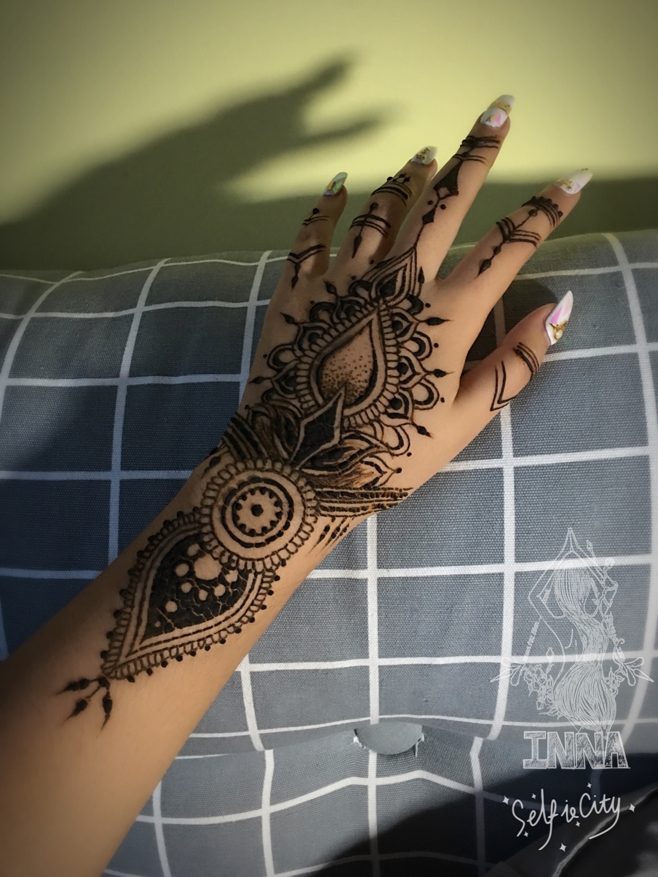 海娜手绘 印度海娜 henna 汉娜 曼海蒂