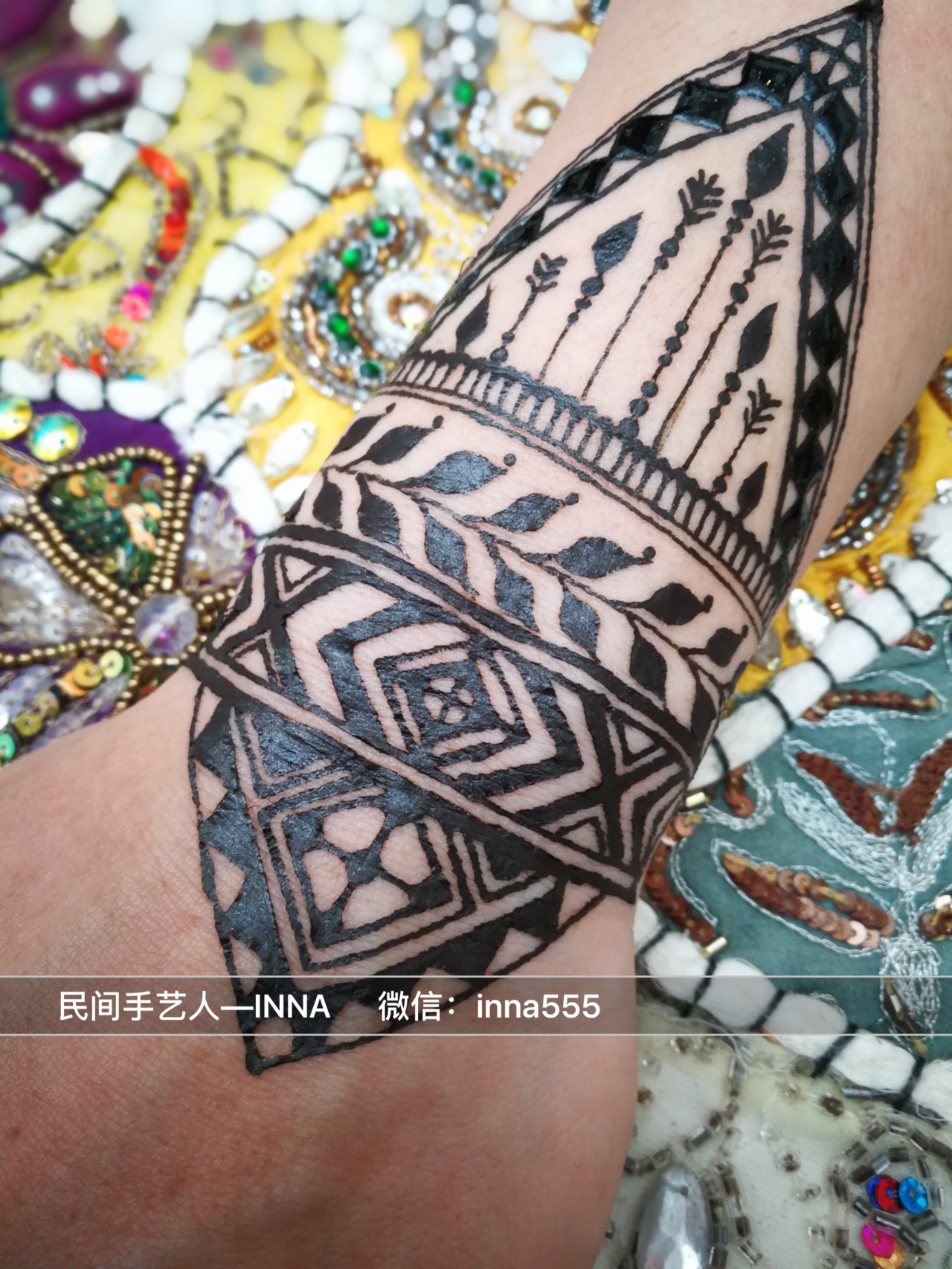海娜手绘 印度海娜 henna 汉娜 曼海蒂