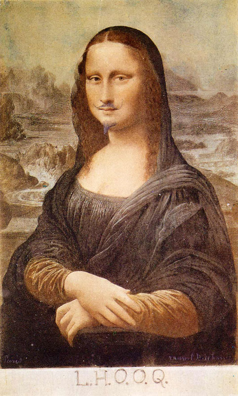 作品名称:带胡须的蒙娜丽莎 - l.h.o.o.q, mona lisa with moustache
