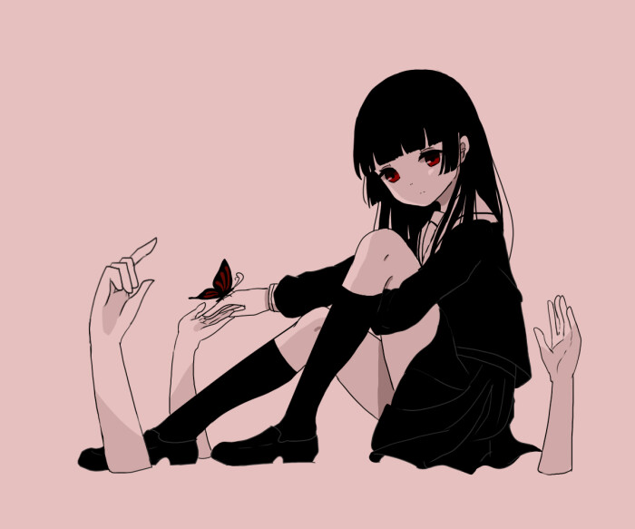 【来源pixiv,侵删】无题地狱:didi阎魔爱,日本动漫《少女少女》中的a来源画师生子漫画图片