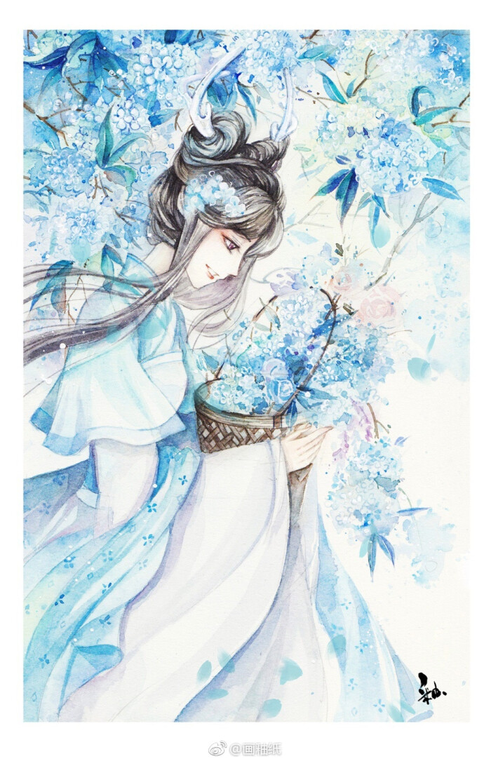 【古风水彩美人】作者:画釉纸