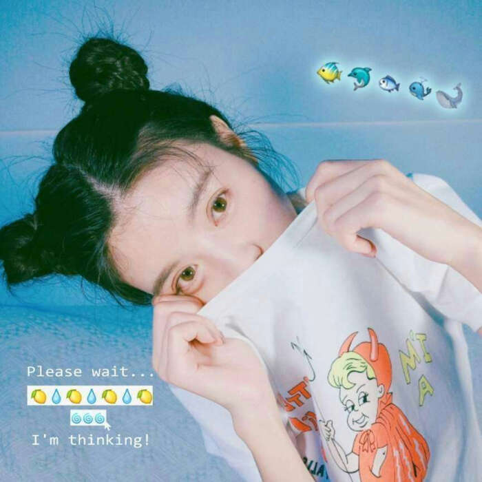 头像网红日系韩范美女软妹韩国天线头