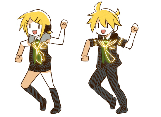 镜音双子 vocaloid 镜音铃 镜音连 v家 米冉冉 pixiv id:50928157