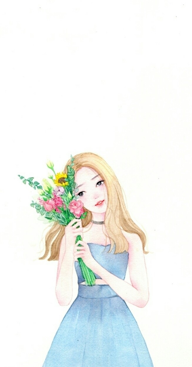 捧花少女