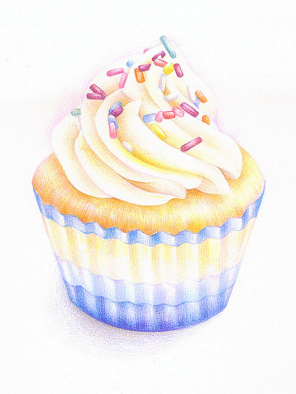 生日蛋糕的画法 彩铅图片