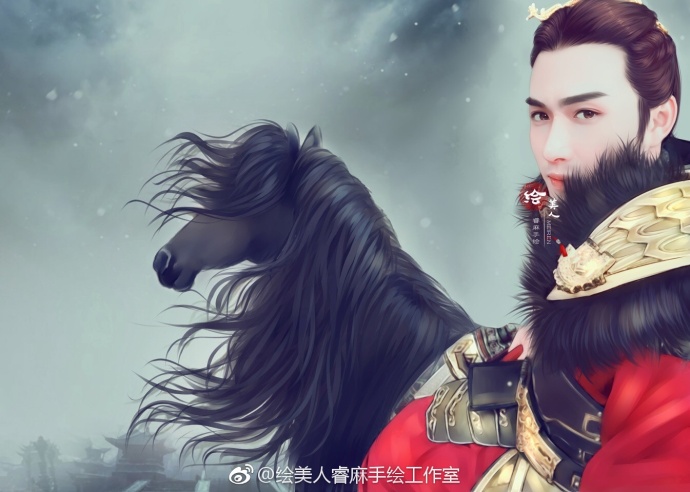 微博名字:绘美人睿麻手绘工作室 微博更新的多 可以关注我微博 秦王