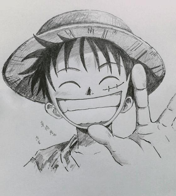 手绘 路飞