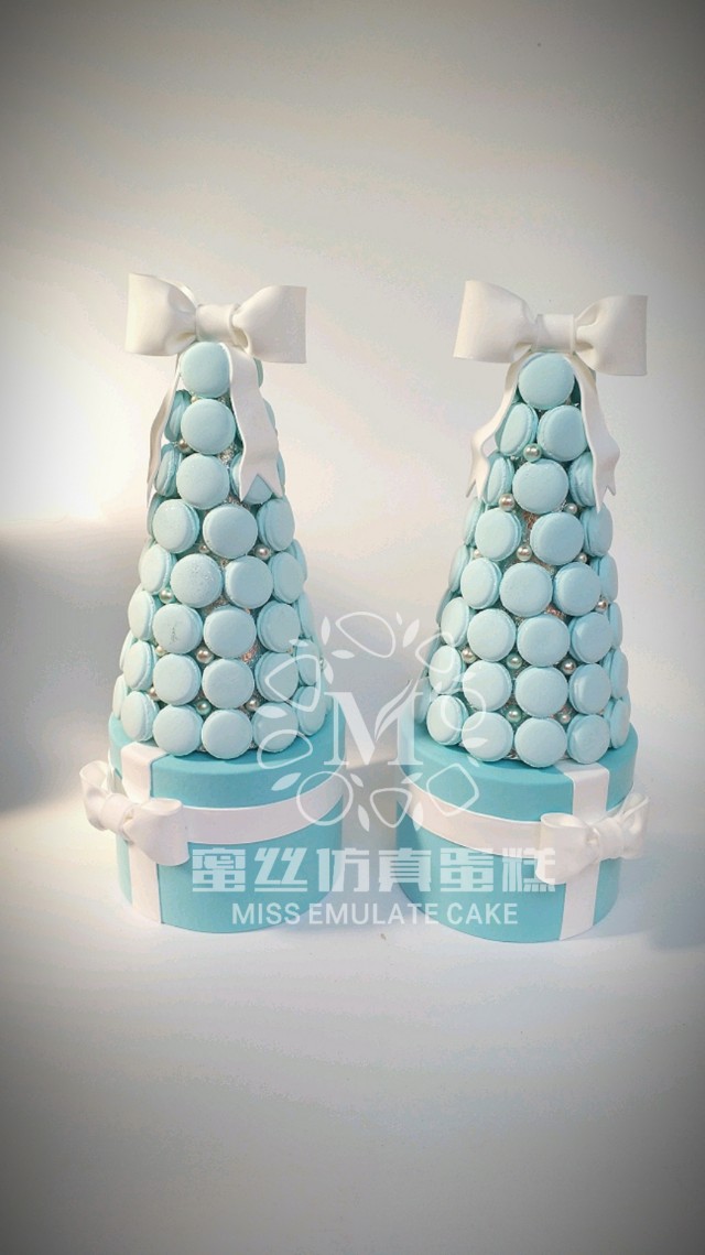 蒂芙尼蓝马卡龙模型.蜜丝仿真蛋糕