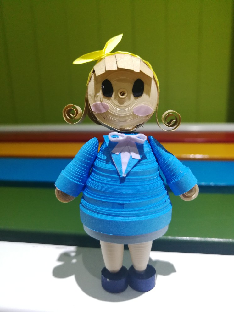 立体衍纸画之小女孩