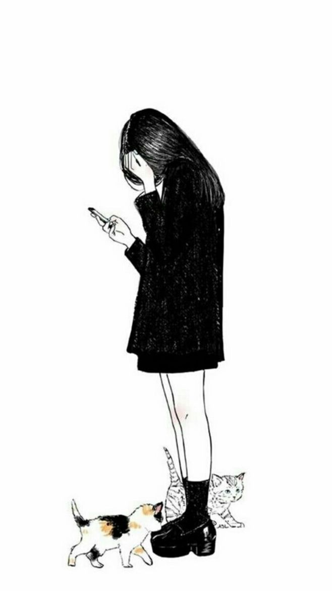 漫画二次元动漫黑白魔王唯美头像少女壁纸的大图片