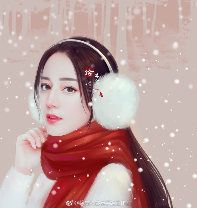 微博:绘美人睿麻手绘工作室 ~~以后持续更新 有空就画 迪丽热巴美图