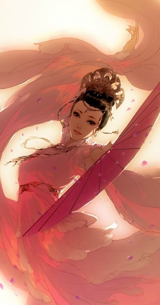 手绘古风女子剑网三·七秀画师:伊吹五月