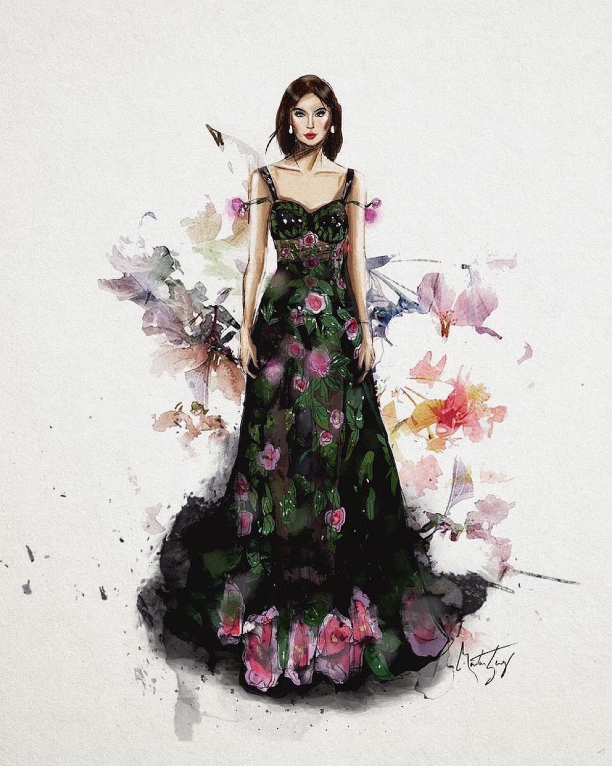 时装绘画 服装设计 插画师ins@georg.martin