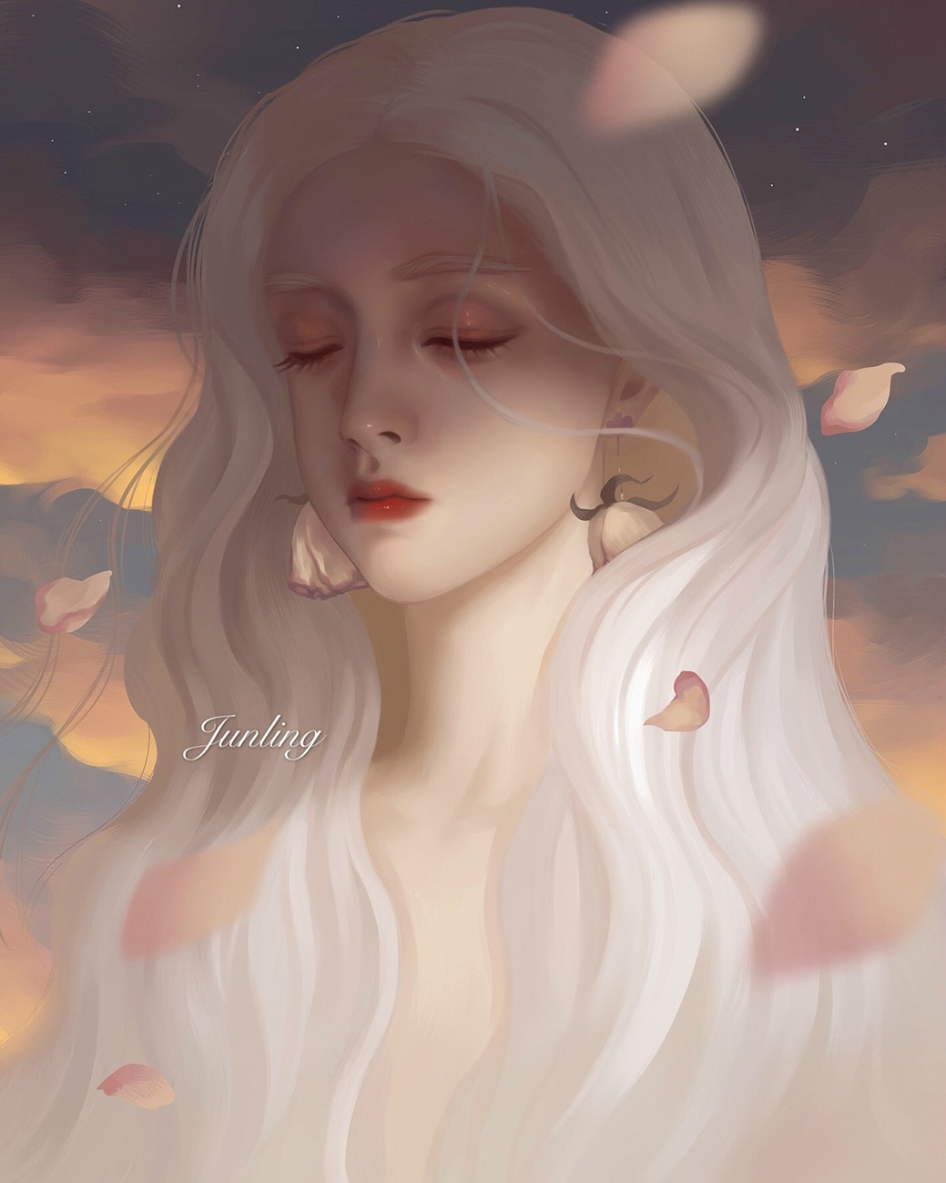 手绘女子画师:君翎