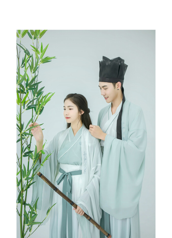 汉尚华莲传统汉服男女cp情侣款纯色刺绣大袖衫日常百搭仙气夏款