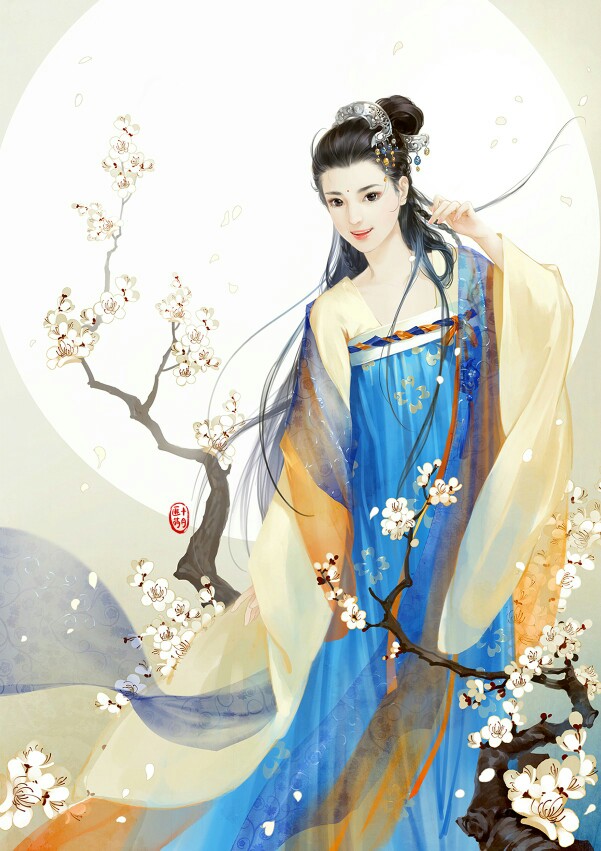 手绘古风女子