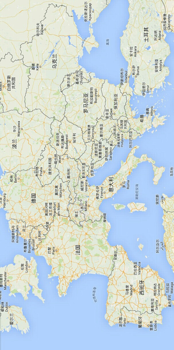 欧洲地图