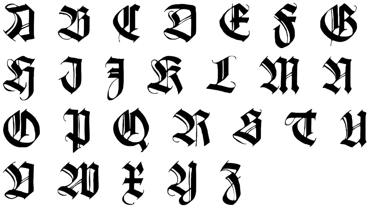 英文艺术字(又是哥特,看起来很棒然而很难…-堆糖,美好生活研究所