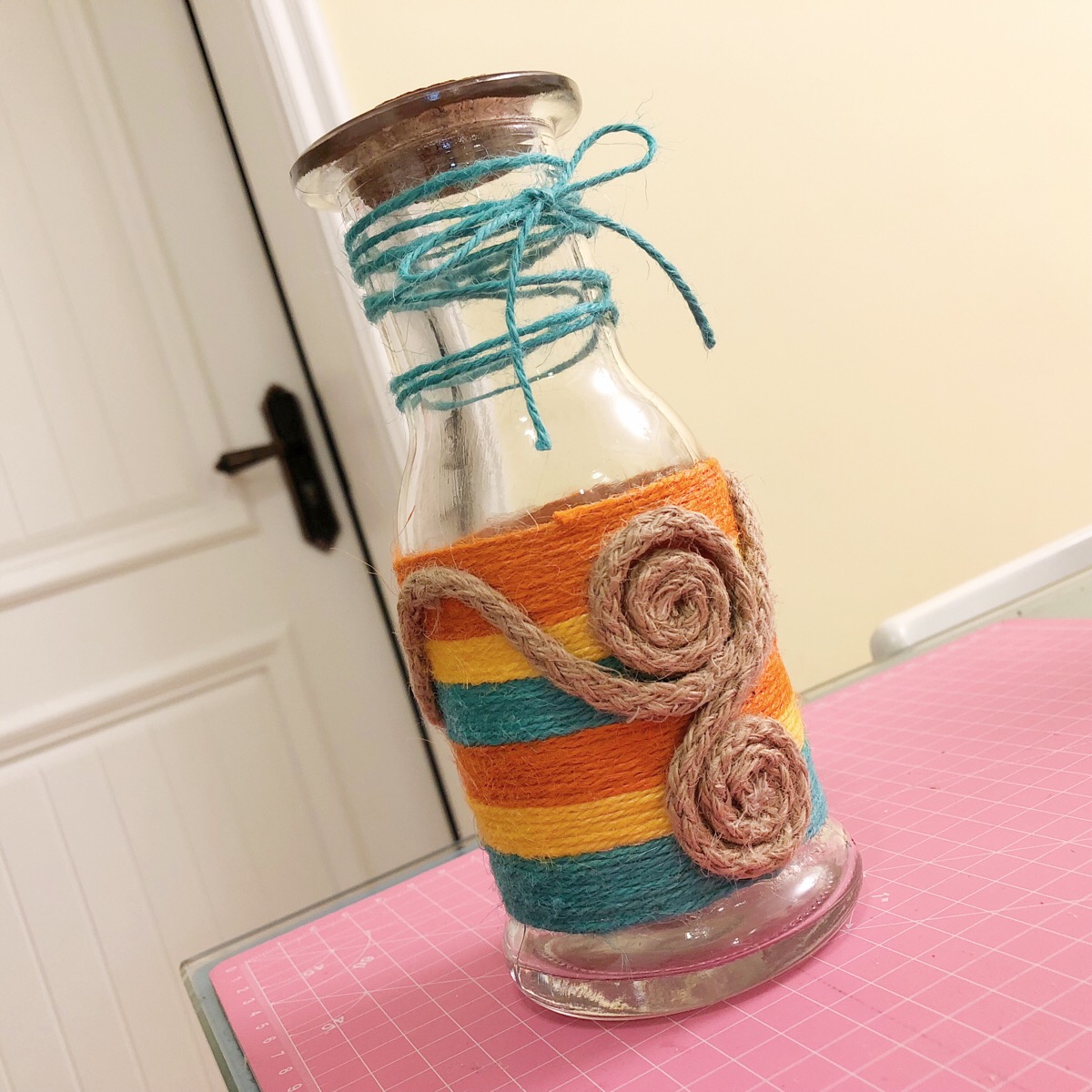麻绳装饰花瓶