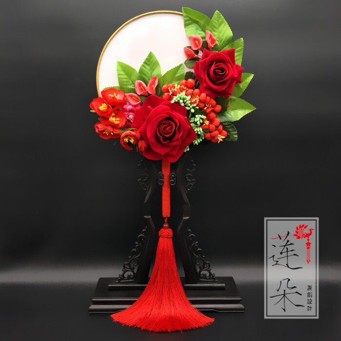 定制 莲朵原创【十里红妆】高端中式秀禾服龙凤褂手捧花鲜花影楼拍照