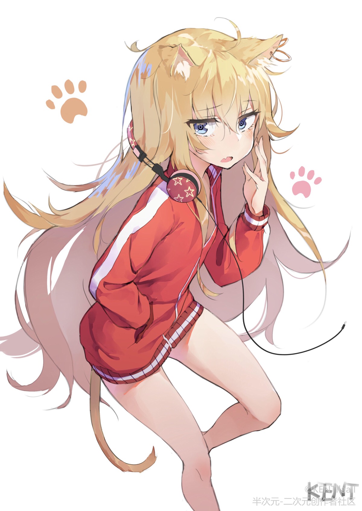 【虎斑*收集】二次元 兽耳 萌娘 手绘 美 动漫 意境 插画 头像 壁纸