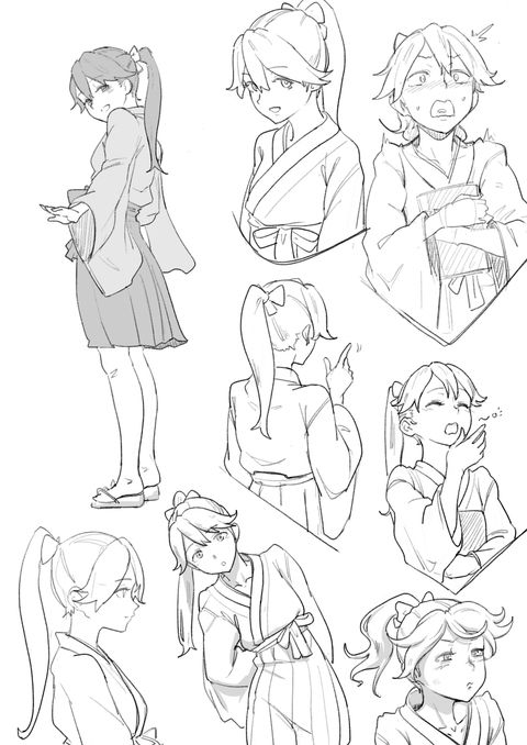 大触画 搬运 绘画 素材临摹 少女