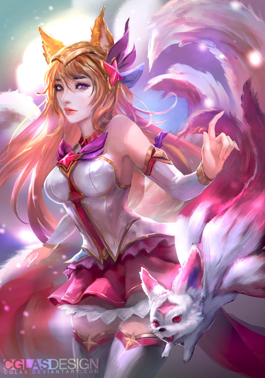 lol 九尾妖狐 阿狸 星之守护者 魔法少女