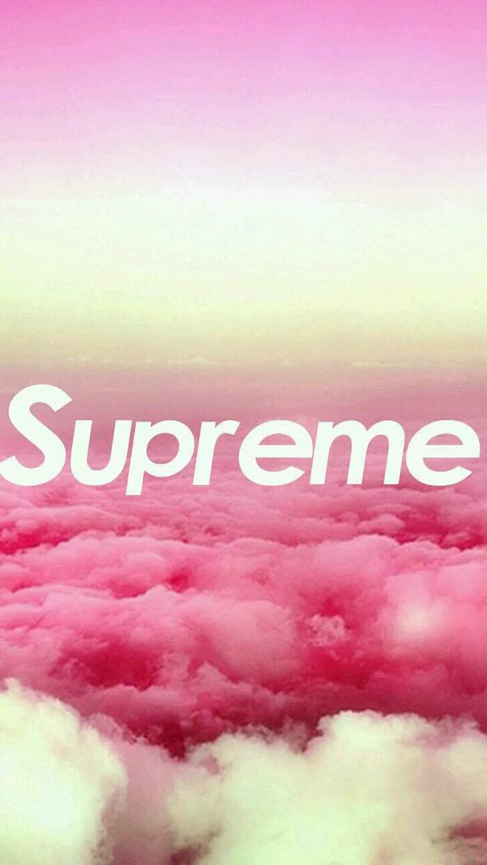 supreme壁纸粉色