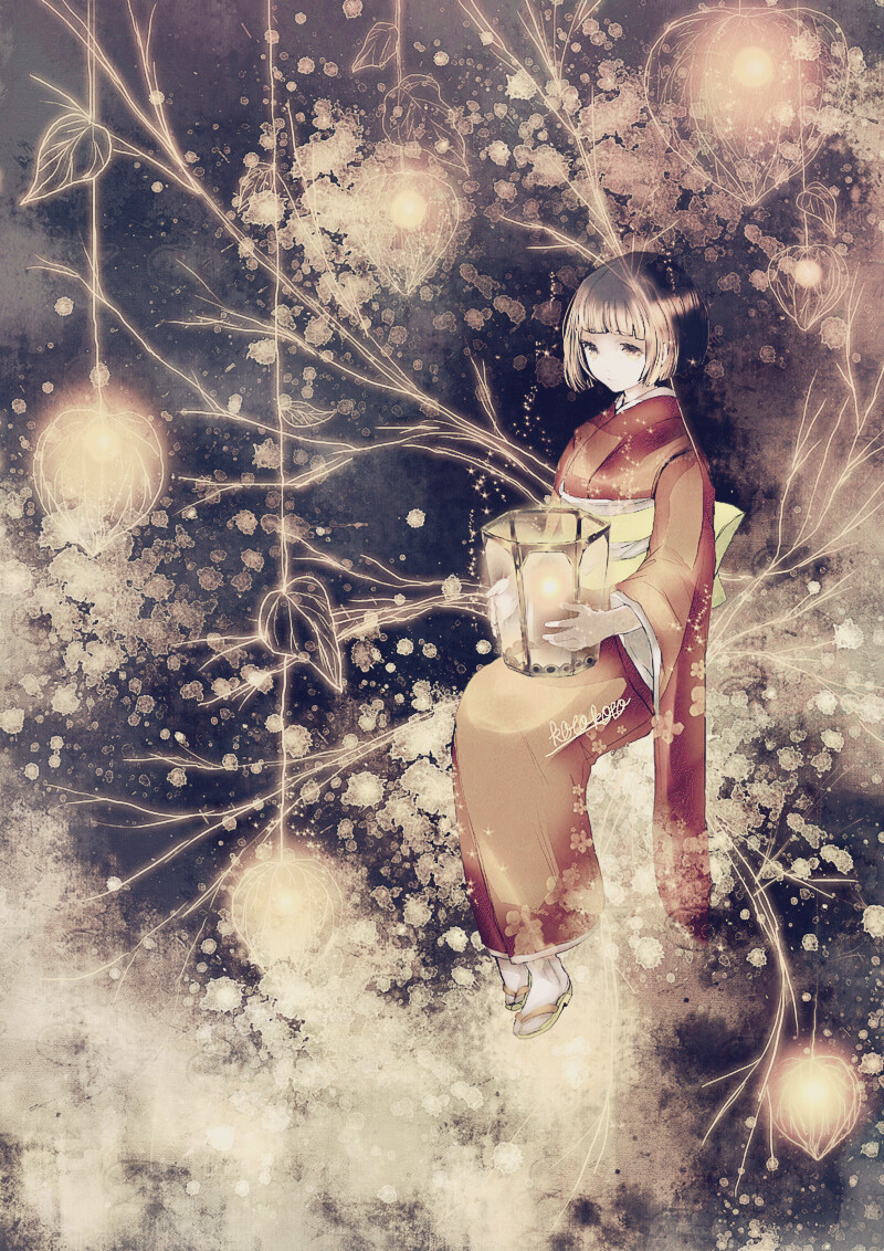 手绘 插画 日式