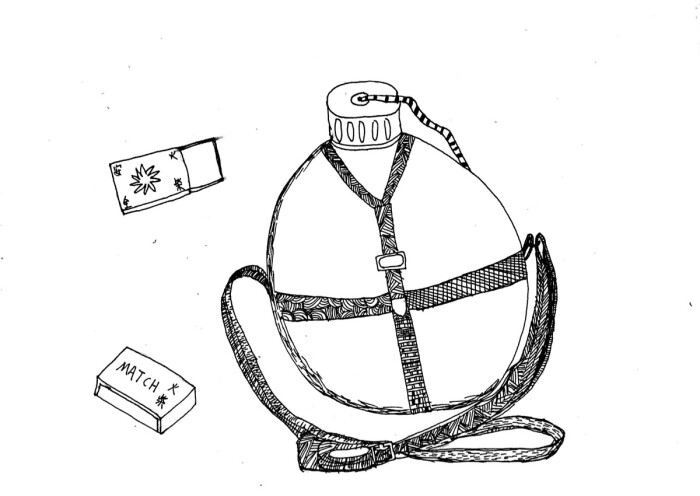 老式军用水壶简笔画图片
