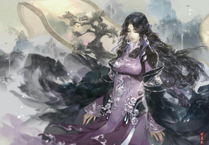 手绘古风女子剑网三·万花画师:奶老板