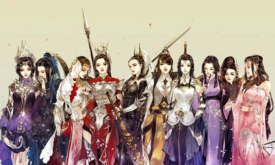 手绘古风群像·剑网三