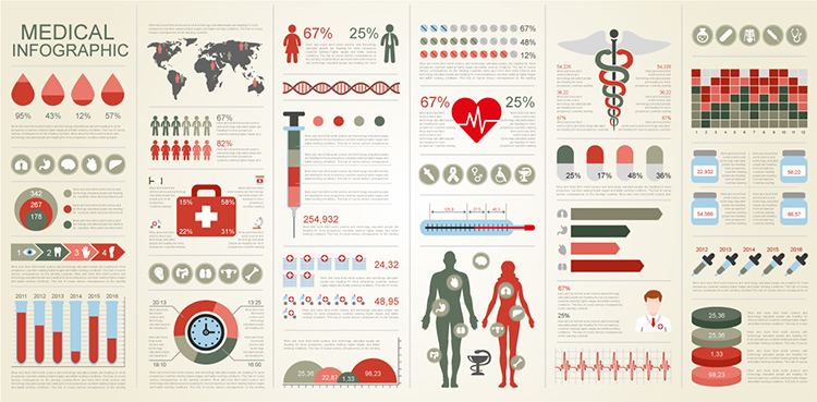65#平面设计 精致信息图表 数据比例分析 统计图表 ai适量素材