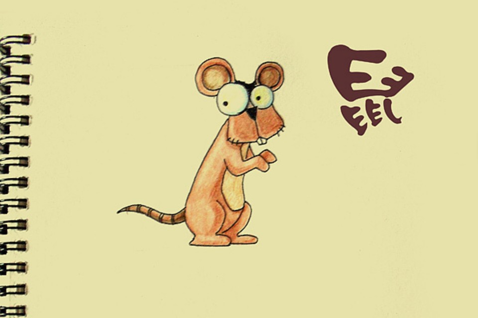 手绘插画版十二生肖——鼠