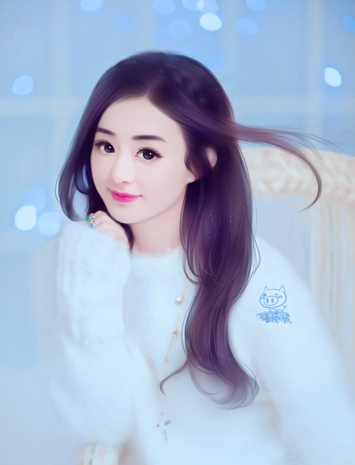 赵丽颖真人转手绘
