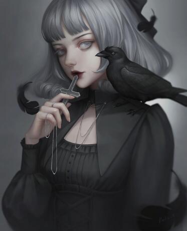 鸦~ 来自插画师bain-片片的插画.